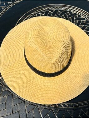 MADEWELL | Wide-Brim Straw Hat with Black Band